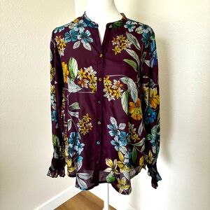 Johnny Was Lexi Tamisha Silk Blouse Size XS